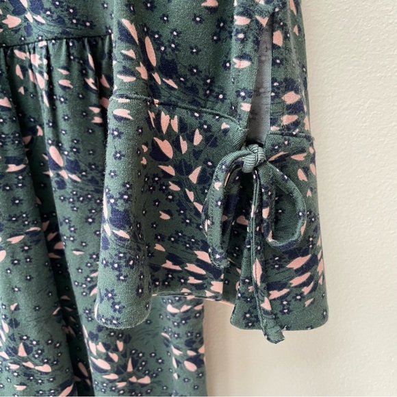 NWT Boden Green Floral Super Soft Long Sleeve Keyhole Posie Dress Size 10 - Picture 8 of 12